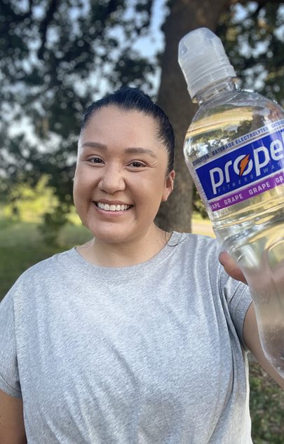 an athlete with propel water